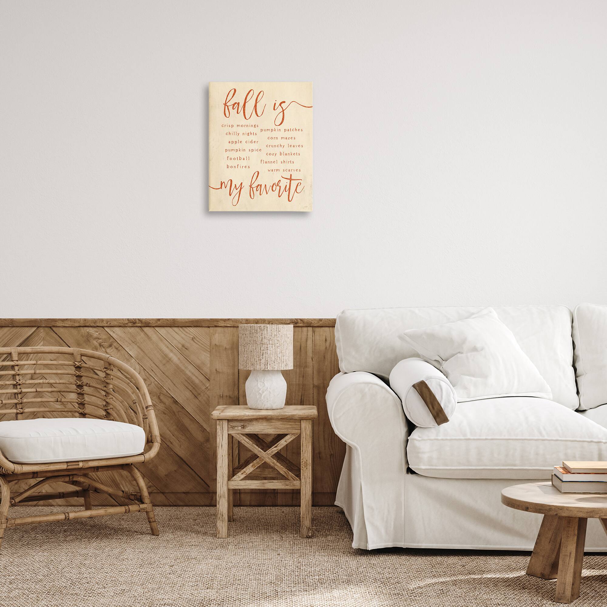 Stupell Industries Favorite Fall Activities Canvas Wall Art